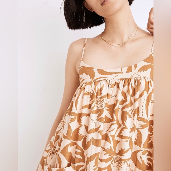 Madewell Linen-Blend Cami Midi Dress in Tropicale Floral - Picture 3 of 13